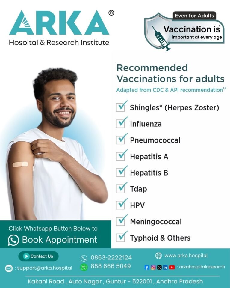 Adult Vaccine Center in Guntur at Arka Hospital & Research Institute